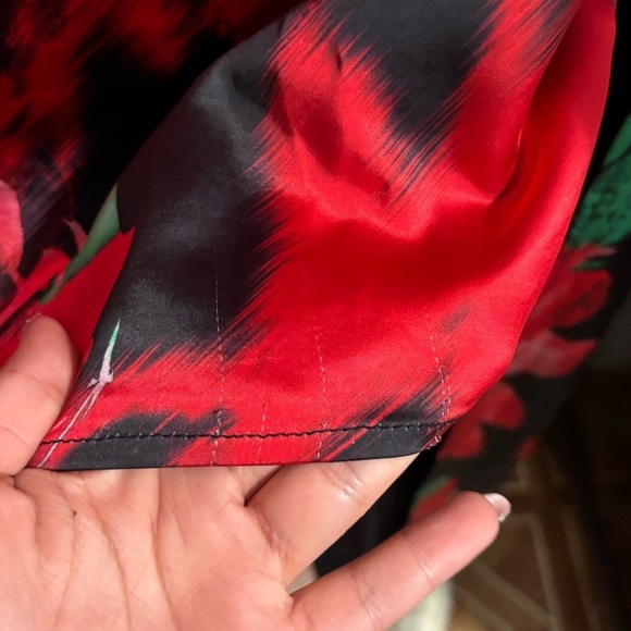 NWT CLUB L LONDON Nasira Black Floral Asymmetric Neck Open Back Mini Dress - Picture 9 of 16